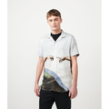 Imagem da oferta Camisa Slim em Viscose Manga Curta com Estampa Artística Tam P