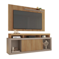 Imagem da oferta Rack com Painel Para TVs até 60" MDP 2 Portas New Oscar Caemmun - Buriti/Fendi