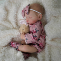 Imagem da oferta Brastoy Bebê Reborn Boneca Corpo de Silicone Menina Pintado Realista Original 48cm (Bebê Dormindo)
