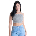 Imagem da oferta Cropped Feminino Paetê Ross Alcinha Planet Girls - Planet Girls