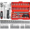 Imagem da oferta Kit Ferramentas 46 Peças Com Soquetes e Chaves Para Carro e Casa