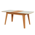 Imagem da oferta Mesa de Jantar Extensível 6 Lugares Lisboa Off White/freijó - Dalla Costa