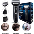Imagem da oferta Barbeador e Cortador de Cabelo 3 em 1 Kemei KM-6558