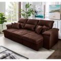 Imagem da oferta Sofá Retrátil/reclinável Trento 2,30m Velut Marrom C/ Molas King House