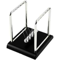 Imagem da oferta Pêndulo de Newton Decorativo Base Preta 5 Esferas Metálicas Cromadas Decoração para Mesa para Escritório 13.5cm Pre