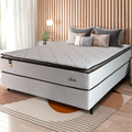 Imagem da oferta Cama Box Casal Hellen Malta Linho com Molas Ensacadas e Espuma D26 66x138x188cm - Bege