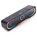 Imagem da oferta Knup Caixa De Som Gamer Pc Tv Notebook Com Led Rgb P2 Usb Potente preto KP-RO803