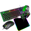 Imagem da oferta Kit Teclado Mouse Mousepad Speed Headset Gamer RGB Viper Pro Naja