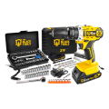 Imagem da oferta Furadeira Parafusadeira De Impacto 2 Baterias 21v 3/8 Tb-21pkx Com Jogo De Soquetes 40 Peças The Black Tools