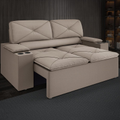 Imagem da oferta Sofá 2 lugares DDS Next Pop com Assento Retrátil e Encosto Reclinável em Veludo Suede com porta copos - 154cm de Larg