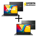 Imagem da oferta Notebook ASUS Vivobook 16X K3605ZF-N1420W Indie Black + Notebook ASUS Vivobook Go 15 E1504FA-NJ1291 Mixed Black