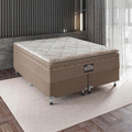 Imagem da oferta Cama Box King Size Portobel Potenza Platinum com Molas LFK e Pillow Top 74x193x203cm - Bege Claro