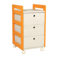 Imagem da oferta Gaveteiro Infantil Ninos 3 Gavetas com Rodízios Tramontina 36x38x65 cm Madeira Branco Laranja