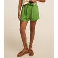 Imagem da oferta Short Curto em Viscose e Linho com Bolsos e Cinto Faixa Tam PP