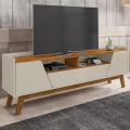 Imagem da oferta Rack Para Tv Até 70" Florença 2 Portas 1 Gaveta Off White