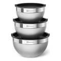 Imagem da oferta Conjunto com 3 Bowls Tigelas Inox e Tampa Plástica Electrolux