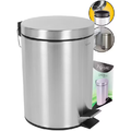 Imagem da oferta Lixo Lixeira 5 Litros Agrantt Inox Escovado Pedal Balde Removível Lavabo Banheiro Casa Escritório