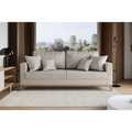 Imagem da oferta Sofá 3 Lugares Beny Base de Madeira Linho Madeira Deccor