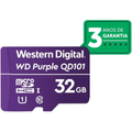 Imagem da oferta Cartão de Memória Com 3 anos de Garantia Micro SD 32GB WD Purple Intelbras