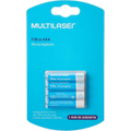 Imagem da oferta Pilhas Recarregáveis AAA 1000Mah com 4 Unidades Multi - CB050