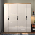Imagem da oferta Guarda-roupa Roupeiro 200x180cm Casal 6 Portas 2 Gavetas Madeirado E Off White - Espaço Amplo E Estilo Moderno