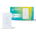 Imagem da oferta Smart Interruptor Wi-Fi Positivo Casa Inteligente 3 Módulos Touch Branco - Compatível com Alexa