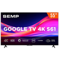 Imagem da oferta Smart TV 55'' Google TV LED Ultra HD 4K Semp 55S61 3 HDMI 1 USB Bluetooth HDR10 Bivolt