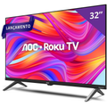 Imagem da oferta Smart TV 32" HD AOC Roku 32S5045/78G TV HDMI 1 USB Wifi Conversor Digital