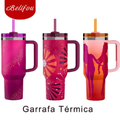 Imagem da oferta Belifou Garrafa Térmica Copo Boneca Rosa 1200ml Inox Com Tampa e Canudo Personalizado Modelo