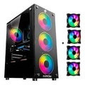 Imagem da oferta Gabinete Gamer Hayom GB1749 Mid Tower 4 Fans Preto ATXM-ATX Vidro Temperado