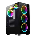 Imagem da oferta Gabinete Gamer Rise Mode Glass 06x Mid Tower ARGB ATX Lateral e Frente em Vidro 6x Fans Preto - RM-CA-06XB-ARGB