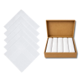 Imagem da oferta Lenços Tecido Masculino 39x39 Branco Presente+embalagem Luxo