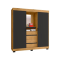 Imagem da oferta Guarda-roupa Casal com Espelho 2 Portas de Correr 4 Gavetas Araplac Sintra CAP24024