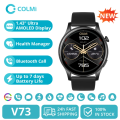 Imagem da oferta COLMI V73 Smartwatch AMOLED Display Bluetooth Chamadas Saúde Fitness Rastreamento Relógio Inteligente para