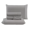 Imagem da oferta Jogo de Lençol para Cama Casa Dona Ponto Palito 400 Fios Queen - 4 Peças