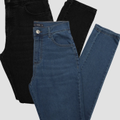 Imagem da oferta Kit Calça Jeans Masculina 2 peças Slim e bolsos multicor | Pool Jeans