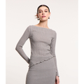 Imagem da oferta Blusa em Ribana com Brilho e Frufru na Barra