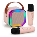 Imagem da oferta Caixa de som karaokê K12 cor rosa 110v/220v