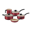 Imagem da oferta Jogo de Panelas 5 Peças Tramontina Turim Alumínio Revestimento Interno Starflon Max Vermelho