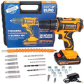 Imagem da oferta Parafusadeira Furadeira 18v 10mm Bivolt + Maleta e Acessórios - PRO EURO