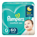 Imagem da oferta Fralda Descartável Infantil Pampers Confort Sec G Pacote 60 Unidades