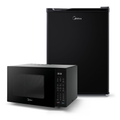 Imagem da oferta Kit Micro-ondas Preto 35L + Frigobar Black Edition Preto 67 Litros  -
