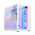 Imagem da oferta Gabinete Gamer Rise Mode Galaxy Glass Standard White Mid Tower ATX Lateral e Frontal em Vidro Temperado 10x Cooler Fan ARGB - RM-GA-GGSW