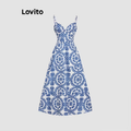 Imagem da oferta Lovito Vestido Boho Com Estampa Tribal E Amarração Nas Costas Vestido De Verão