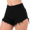 Imagem da oferta Short Stillger Jeans Cintura Alta Com Lycra Barra - Feminino