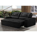 Imagem da oferta Sofá Retrátil e Reclinável 2 lugares com Molas 150m Lais Suede Preto Adonai Estofados