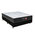 Imagem da oferta Cama Box Casal + Colchão Semi Ortopédico Extra Firme Espuma D33 Prime Colchões 138x188x72 Preto