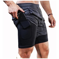 Imagem da oferta shorts bermuda dry fit para treino 2 em 1 calçao academia fitnes para esportes proteçao uv (M)
