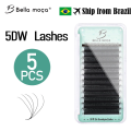 Imagem da oferta Bella moça 5 Pçs/lote 5DW Cílios 0.07 D Curl Natural Macio Cílios Profissionais Envio Do Brasil