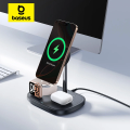 Imagem da oferta Baseus 22.5W 3-em-1 Carregador Sem Fio Suporte Qi2 15W Carregamento Rápido Magnético Refrigeração TEC Para iPhone 16